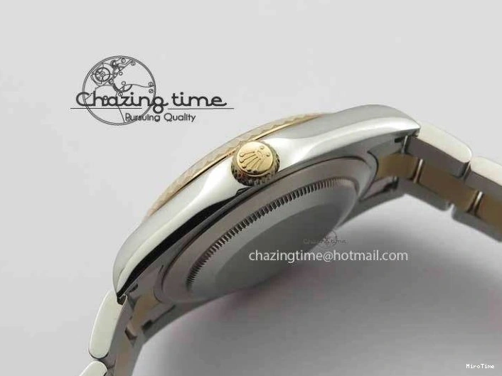 MiroTime 1218 Sleek DateJust II 41mm SS RG BP Maker Best Edition RG Roman Dial On SS RG Bracelet SA 3711